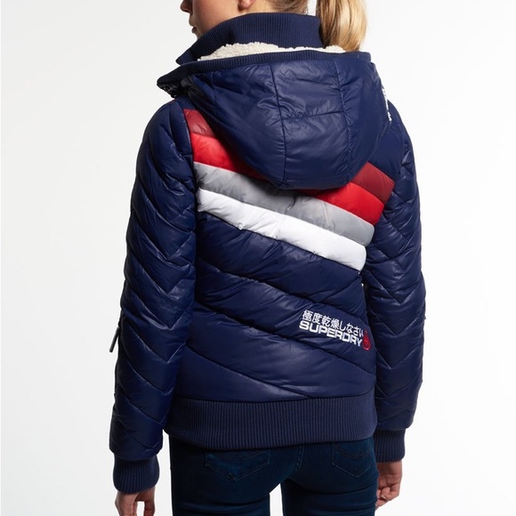 Superdry Retro Ride Hooded Bomber Jacket - Picture 4 of 12